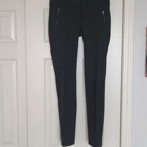 Pintuck Ponte Knit Skinny Ankle Pants